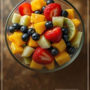 Salade de fruits exotiques au sirop léger de bergamote